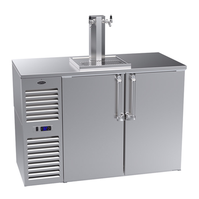 Krowne DB52 52&quot; W Stainless Steel Two-Section Draft Beer Cooler - 115 Volts