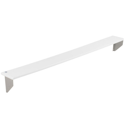 Vollrath 38075 75 1/2" W x 8" D x 1" H White ServeWell Poly Cutting Board for Operator Side