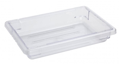 Omcan USA 85115 12" W x 3.5" H x 18" D Clear Polycarbonate Rectangular Food Storage Container