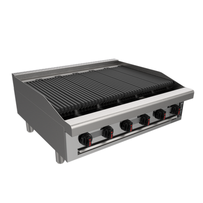 Venancio USA R60CT-60C-LP 60" W Radiant Manual Controls Liquid Propane Radiant Charbroiler - 166,660 BTU