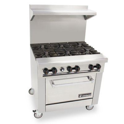 Venancio USA R482ST-48B-NG 48.03" W 8 Burners Natural Gas Restaurant Range - 316,000 BTU