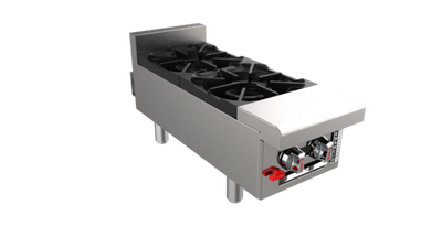 Venancio USA G12CT-12B-LP 12" W Stainless Steel 2 Burners with Legs Countertop Liquid Propane Genesis Series Hotplate - 36,000 BTU