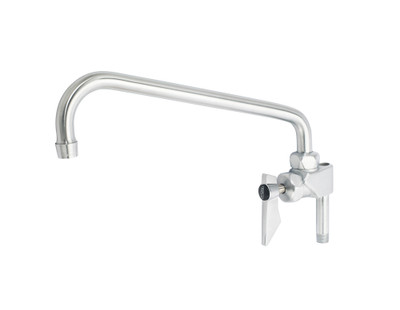 Krowne DX-139 Solid Chrome Plated Ultra-Polish Satin Finish Add-on Faucet with 12" Swing Spout Diamond Series