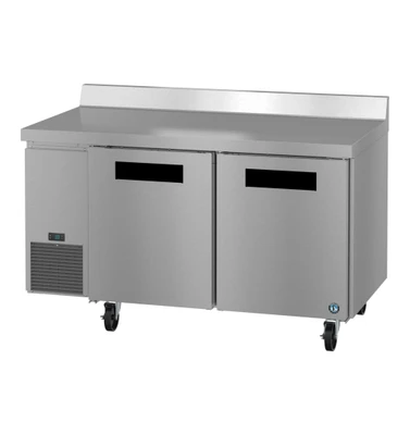 Hoshizaki WLR60B 17.22 Cu. Ft. Stainless Steel Reach-In 2 Solid Doors Steelheart Series Worktop Refrigerator - 115 Volts