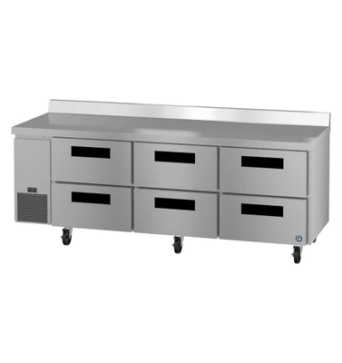 Hoshizaki WLR93B-D6 30.17 Cu. Ft. Stainless Steel Reach-In 6 Drawers Steelheart Series Worktop Refrigerator - 115 Volts