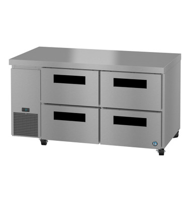 Hoshizaki ULR60B-D4 17.22 Cu. Ft. Two-Section Solid Door Stainless Steel Reach-In Steelheart Series Undercounter Refrigerator - 115 Volts