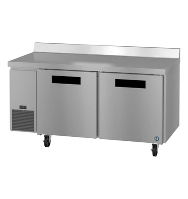 Hoshizaki WLR67B 19.97 Cu. Ft. Stainless Steel Reach-In 2 Solid Doors Steelheart Series Worktop Refrigerator - 115 Volts