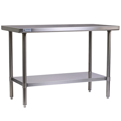 Allmont 24" x 48" 16 Gauge Stainless Steel Work Table with SS Undershelf and Legs