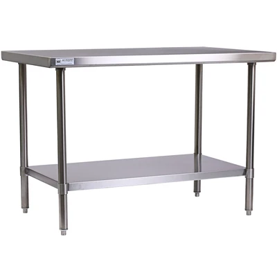 Allmont ALL16GWT3048 30" x 48" 16 Gauge Stainless Steel Work Table with SS Undershelf and Legs