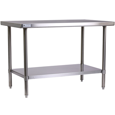 Allmont ALL16GWT3048 30" x 48" 16 Gauge Stainless Steel Work Table with SS Undershelf and Legs