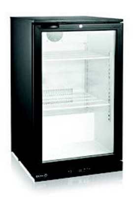 MVP Group KGM-6 5.2 Cu. Ft. Black 1 Section Kool-It Refrigerated Merchandiser - 115 Volts