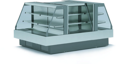 MVP Group KGL-IS-110-R 112" W Hydra-Kool Grab-N-Go Open Island Combination Merchandiser - 115 Volts