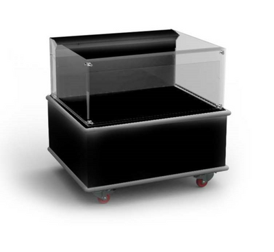 MVP Group KGL-KRYSTAL 5.65 Cu. Ft. Black Hydra-Kool Spot Mechandiser - 115 Volts