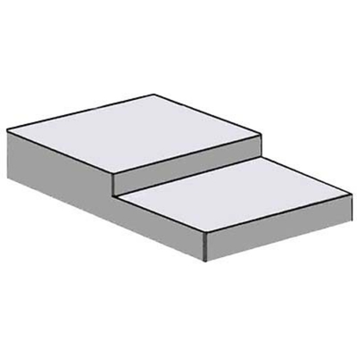 MVP Group KT012B Stainless Steel 2 Levels Hydra-Kool Step Shelf for KFM-40 and KPM-40