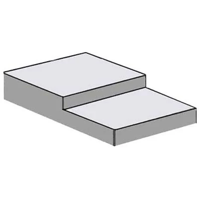 MVP Group KT012B Stainless Steel 2 Levels Hydra-Kool Step Shelf for KFM-40 and KPM-40