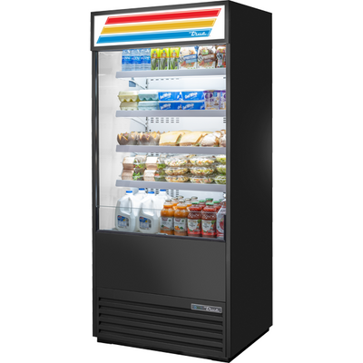 True TOAM-36-HC~TSL01 36"W Self-Contained Refrigeration Vertical Air Curtain Merchandiser - 115 Volts