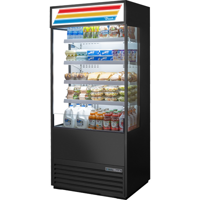 True TOAM-36GS-HC~TSL01 36"W Self-Contained Refrigeration Vertical Air Curtain Merchandiser - 115 Volts