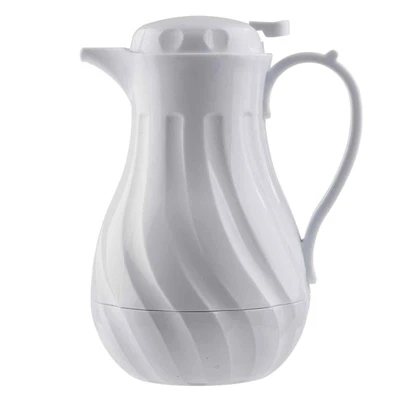 TableCraft Products 1001402 40 Oz. Plastic White Cash &amp; Carry Connoisserve Coffee Decanter