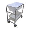 Winholt AL-L-2-KTBL 28" W 2 Lug Capacity Blue Aluminum Lug Cart