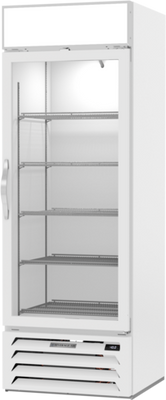 Beverage Air MMF19HC-1-W 19.08 Cu. Ft. White Painted Steel 1-Section Reach-In MarketMax Freezer Merchandiser - 115 Volts