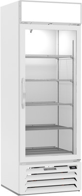 Beverage Air MMF19HC-1-W 19.08 Cu. Ft. White Painted Steel 1-Section Reach-In MarketMax Freezer Merchandiser - 115 Volts