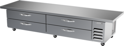 Beverage Air WTFCS96HC-108 20.42 Cu. Ft. Stainless Steel 2-Section Worktop Cook Stand Freezer - 115 Volts