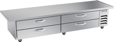 Beverage Air WTFCS96HC-108 20.42 Cu. Ft. Stainless Steel 2-Section Worktop Cook Stand Freezer - 115 Volts