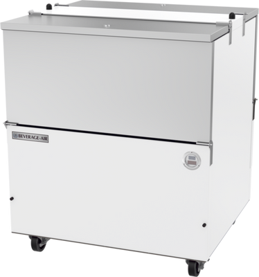 Beverage Air ST34HC-W-02 12.37 Cu. Ft. White Stainless Steel School Milk Cooler - 115 Volts