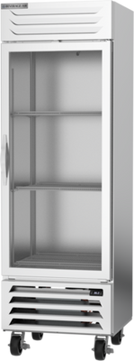 Beverage Air RB19HC-1G 19.08 Cu. Ft. Stainless Steel Glass Door Reach-In One-Section Vista Refrigerator - 115 Volts