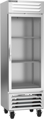 Beverage Air RB19HC-1G 19.08 Cu. Ft. Stainless Steel Glass Door Reach-In One-Section Vista Refrigerator - 115 Volts