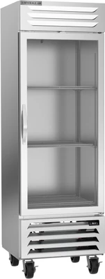 Beverage Air RB19HC-1G 19.08 Cu. Ft. Stainless Steel Glass Door Reach-In One-Section Vista Refrigerator - 115 Volts