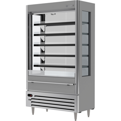 Beverage Air VMHCSL-18-1-G 12.7 Cu. Ft. Gray Vertical Case Vuemax Series Slim Open-Air Merchandiser - 115 Volts