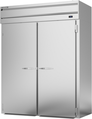 Beverage Air PRI2XTHC-1AS 77.35 Cu. Ft. Stainless Steel Roll-In Solid Doors Two-Section P-Series Extra Tall Refrigerator - 115 Volts