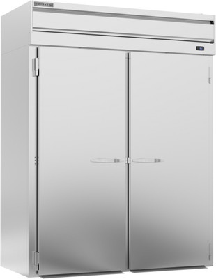 Beverage Air PRI2XTHC-1AS 77.35 Cu. Ft. Stainless Steel Roll-In Solid Doors Two-Section P-Series Extra Tall Refrigerator - 115 Volts
