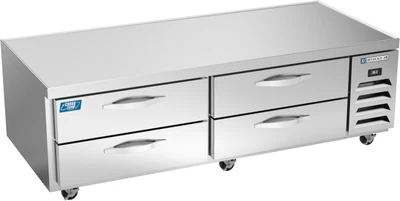 Beverage Air WTCTCS72HC 8.7 Cu. Ft. Stainless Steel 1-Section 4 Drawers Cross Temp Chef Base - 115 Volts
