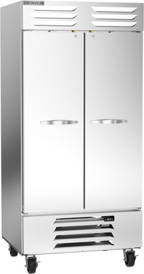 Beverage Air RB35HC-1S 35.08 Cu. Ft. Stainless Steel Solid Door Reach-In Two-Section Vista Refrigerator - 115 Volts
