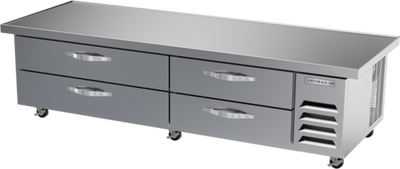 Beverage Air WTFCS84HC-89 17.46 Cu. Ft. Stainless Steel 2-Section Worktop Cook Stand Freezer - 115 Volts