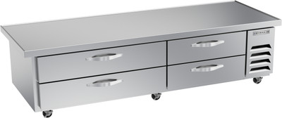Beverage Air WTFCS84HC-89 17.46 Cu. Ft. Stainless Steel 2-Section Worktop Cook Stand Freezer - 115 Volts