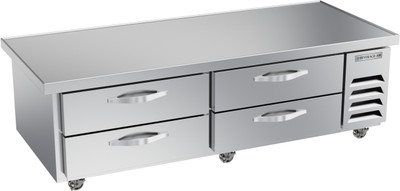 Beverage Air WTFCS72HC-76 14.51 Cu. Ft. Stainless Steel 2-Section Worktop Cook Stand Freezer - 115 Volts