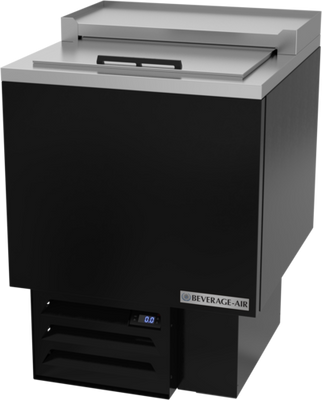 Beverage Air GF24HC-B 4 Cu. Ft. Black Galvanized Steel Underbar Model Glass Froster - 115 Volts