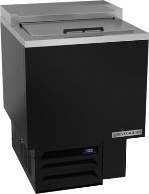 Beverage Air GF24HC-B 4 Cu. Ft. Black Galvanized Steel Underbar Model Glass Froster - 115 Volts