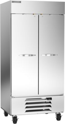 Beverage Air HBR35HC-1 35.08 Cu. Ft. Stainless Steel Solid Door Reach-In Two-Section Horizon Series Refrigerator - 115 Volts