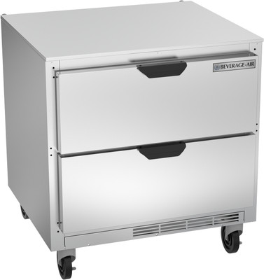 Beverage Air UCRD32AHC-2 7.2 Cu. Ft. Stainless Steel One-Section Undercounter Refrigerator - 115 Volts