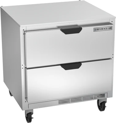 Beverage Air UCRD32AHC-2 7.2 Cu. Ft. Stainless Steel One-Section Undercounter Refrigerator - 115 Volts