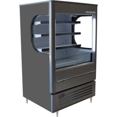 Beverage Air VMHC-7-1-G 8 Cu. Ft. Gray Vertical Case Vuemax Series Open-Air Merchandiser - 115 Volts
