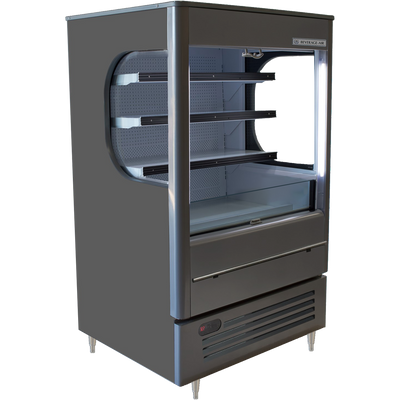 Beverage Air VMHC-7-1-G 8 Cu. Ft. Gray Vertical Case Vuemax Series Open-Air Merchandiser - 115 Volts
