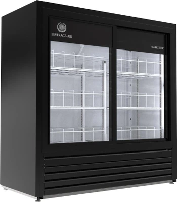 Beverage Air MT41-48-1-SDB 16.4 Cu. Ft. Reach-In Two-Section MarketMax Series Refrigerated Merchandiser - 115 Volts