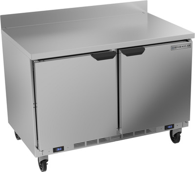 Beverage Air WTRF48AHC 48" W Two Doors Stainless Steel Worktop Freezer or Refrigerator - 115 Volts