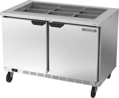 Beverage Air SPE48HC-S 13.01 Cu. Ft. Stainless Steel Salad Top Refrigerated Counter