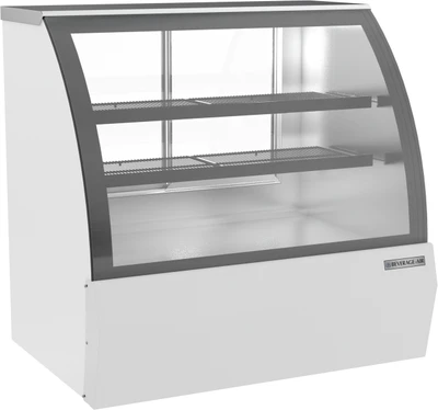 Beverage Air CDR4HC-1-W-D 14 Cu. Ft. White Stainless Steel Dry Deli Case - 120 Volts